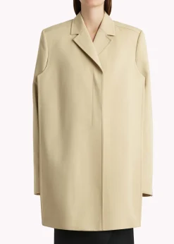 Khaite Leather|Outerwear & Coats-Lorel Coat in Natural