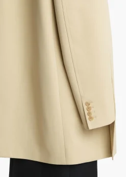 Khaite Leather|Outerwear & Coats-Lorel Coat in Natural