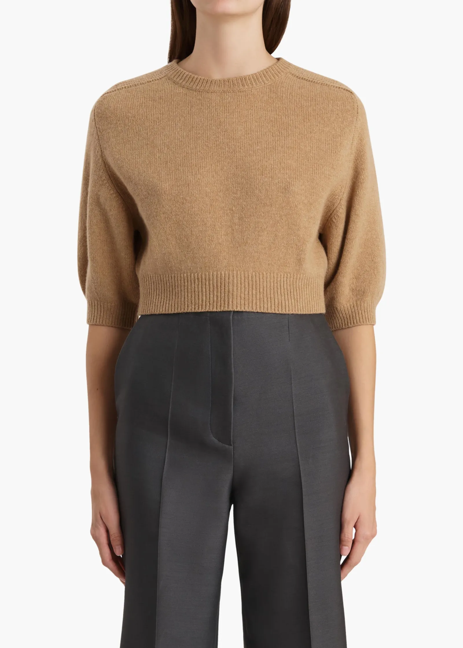 Khaite Knitwear-Lorelai Sweater in Camel