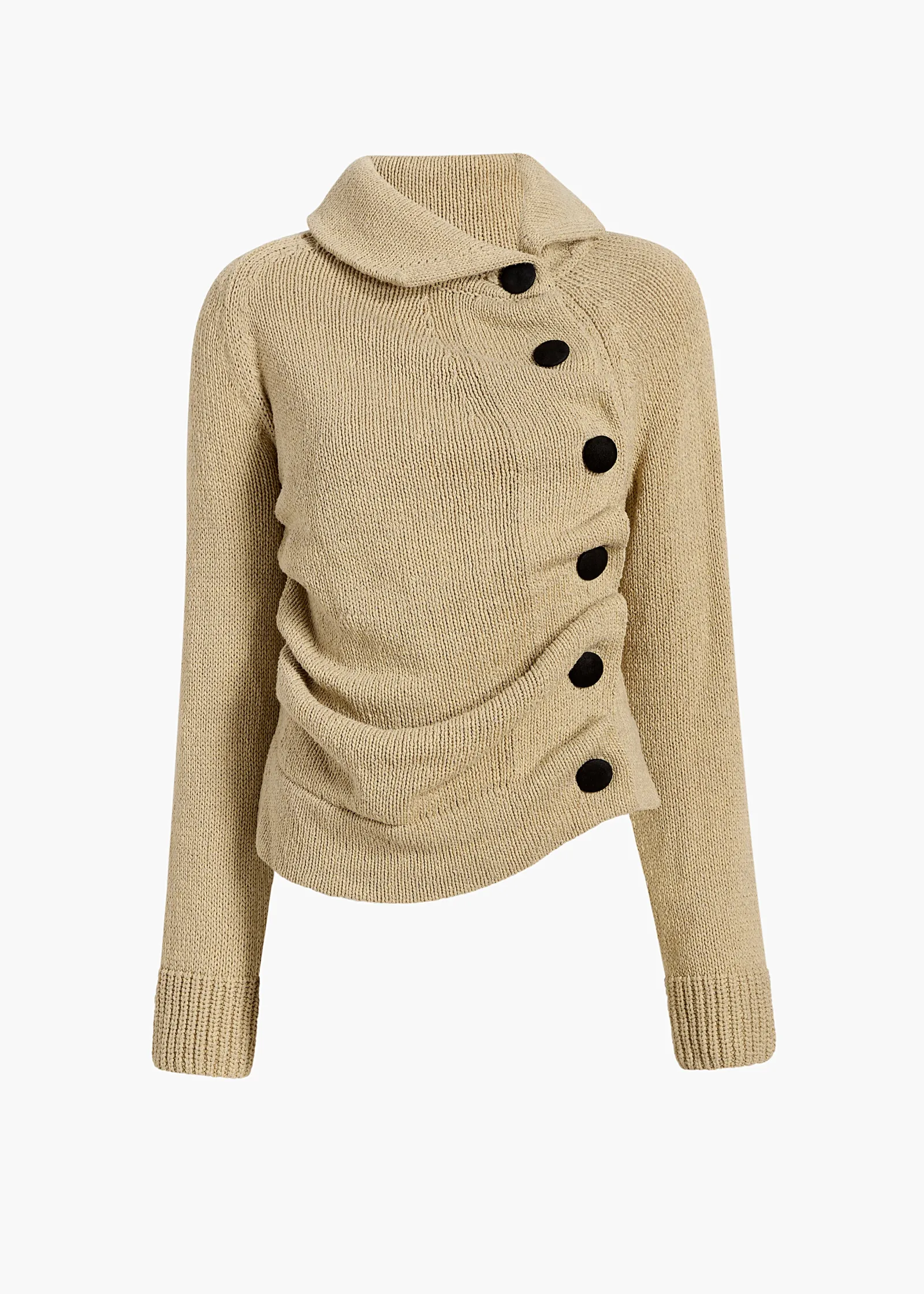 Khaite Knitwear-Lorrai Cardigan in Beige