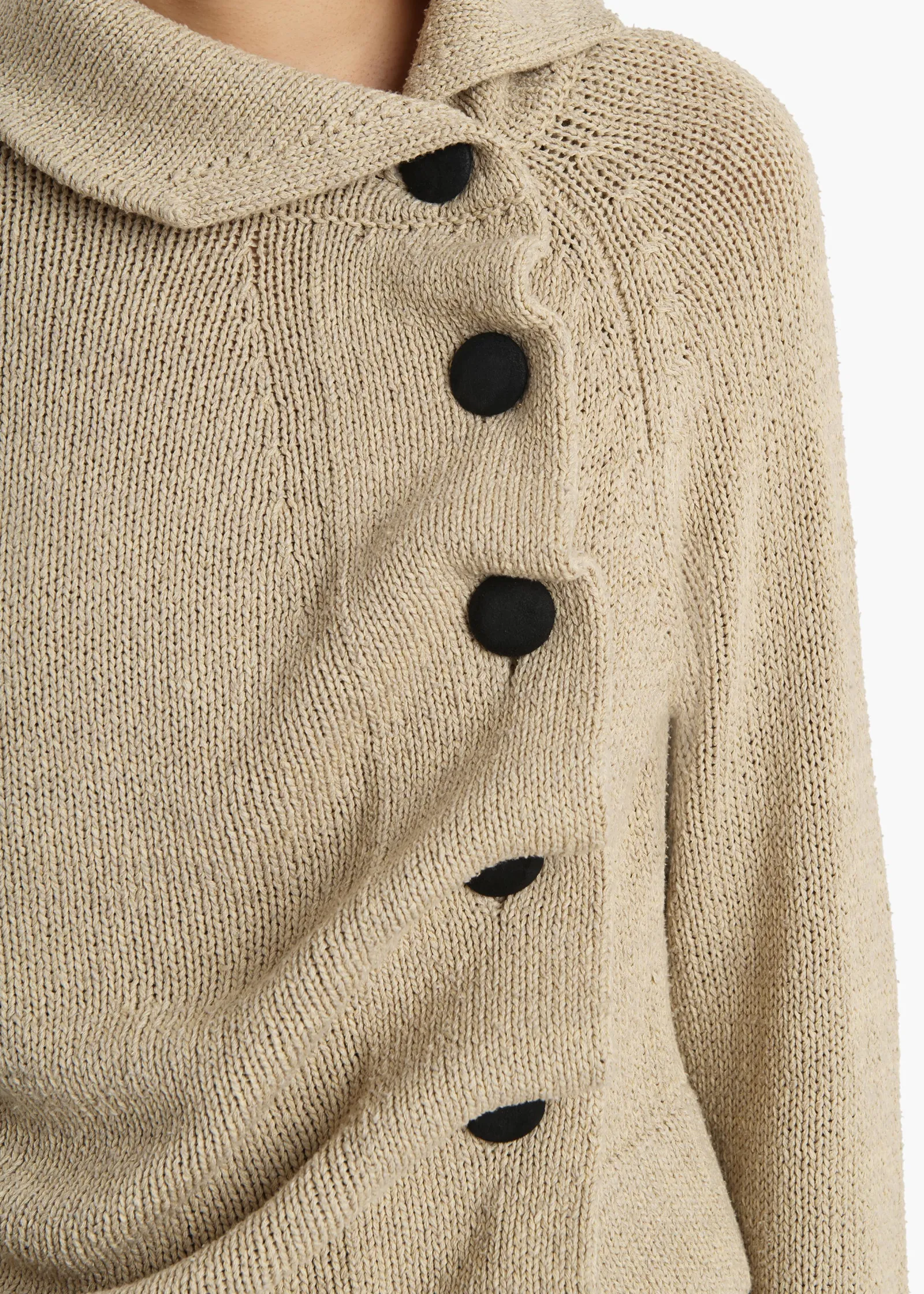 Khaite Knitwear-Lorrai Cardigan in Beige