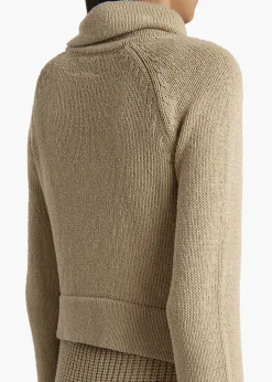 Khaite Knitwear-Lorrai Cardigan in Beige