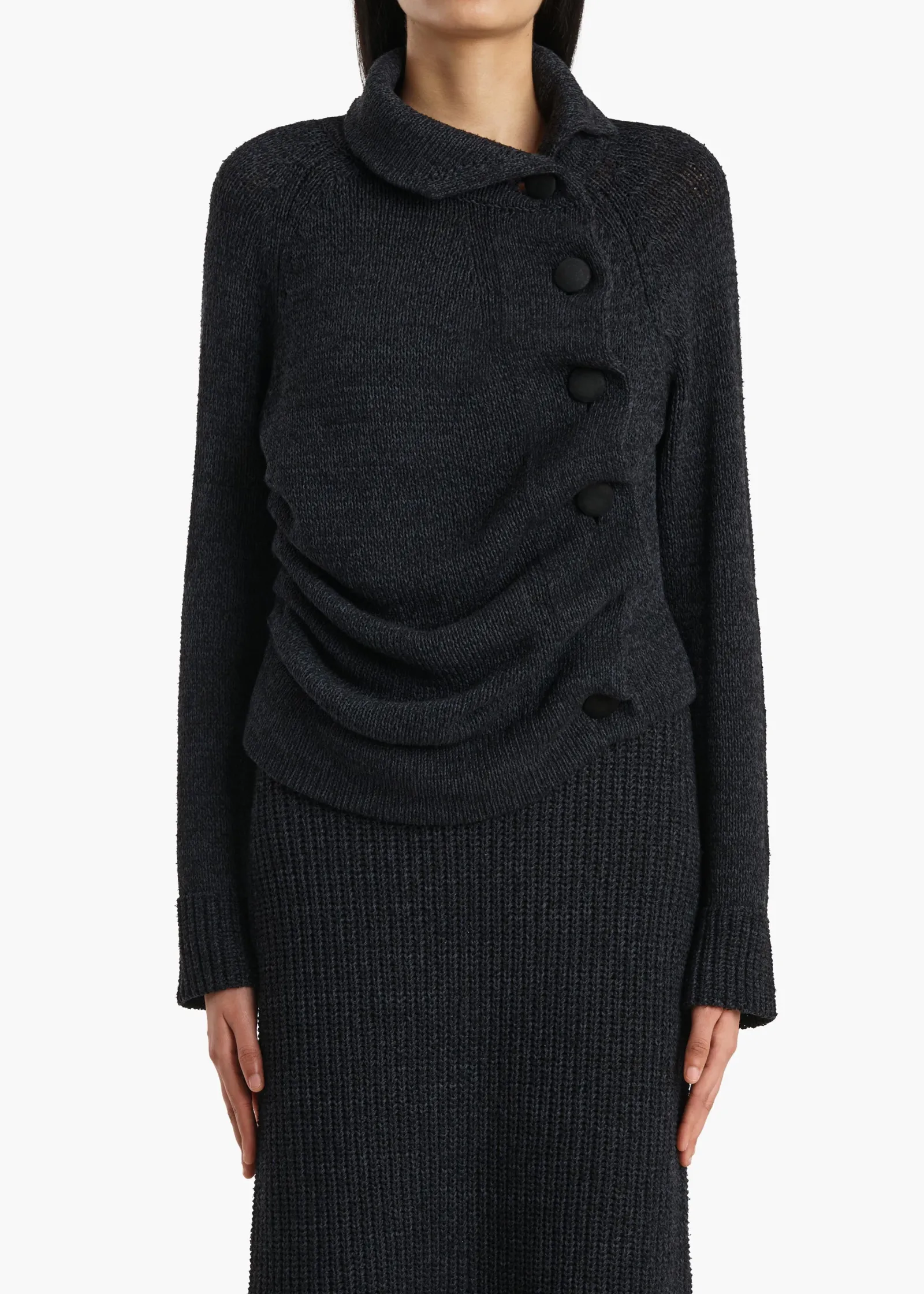 Khaite Knitwear-Lorrai Cardigan in Black