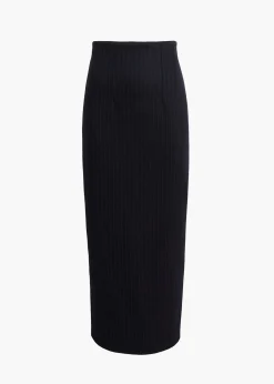 Khaite Skirts & Shorts-Loxley Skirt in Navy and White Stripe