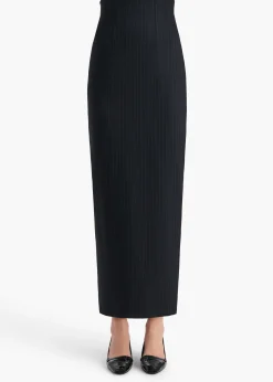 Khaite Skirts & Shorts-Loxley Skirt in Navy and White Stripe