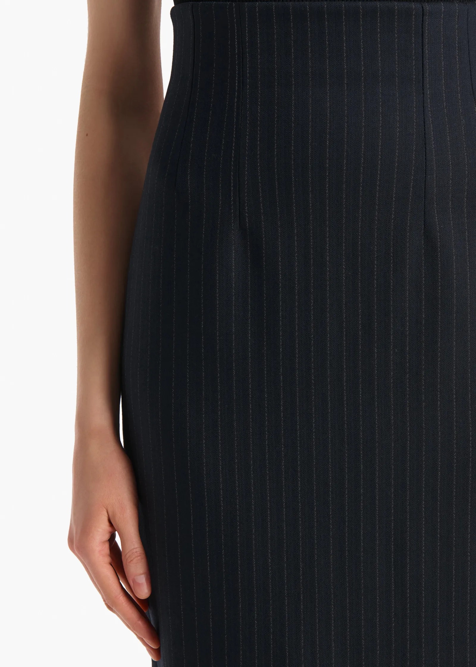 Khaite Skirts & Shorts-Loxley Skirt in Navy and White Stripe