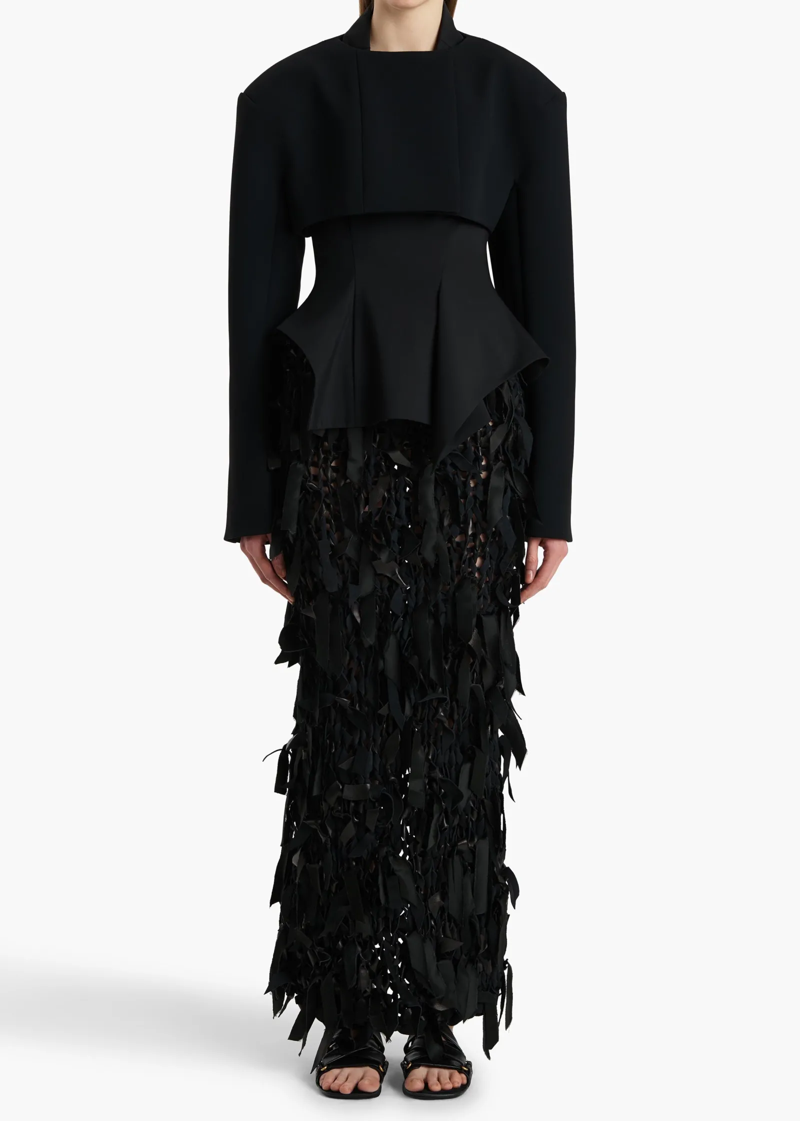 Khaite Leather|Skirts & Shorts-Lyla Skirt in Black Leather