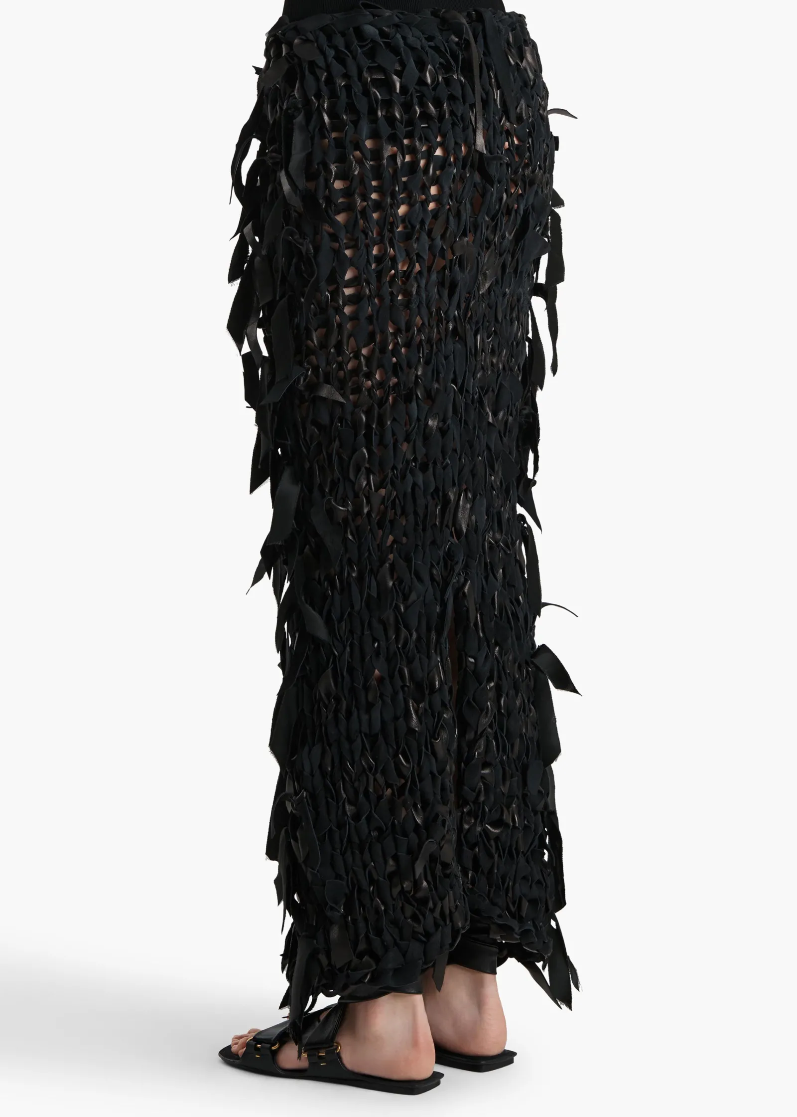Khaite Leather|Skirts & Shorts-Lyla Skirt in Black Leather