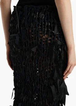 Khaite Leather|Skirts & Shorts-Lyla Skirt in Black Leather
