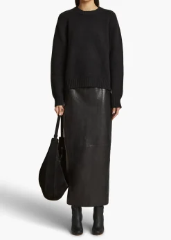 Khaite Knitwear-Mae Sweater in Black