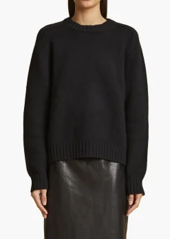Khaite Knitwear-Mae Sweater in Black
