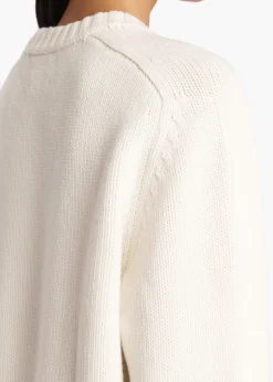 Khaite Knitwear-Mae Sweater in Glaze