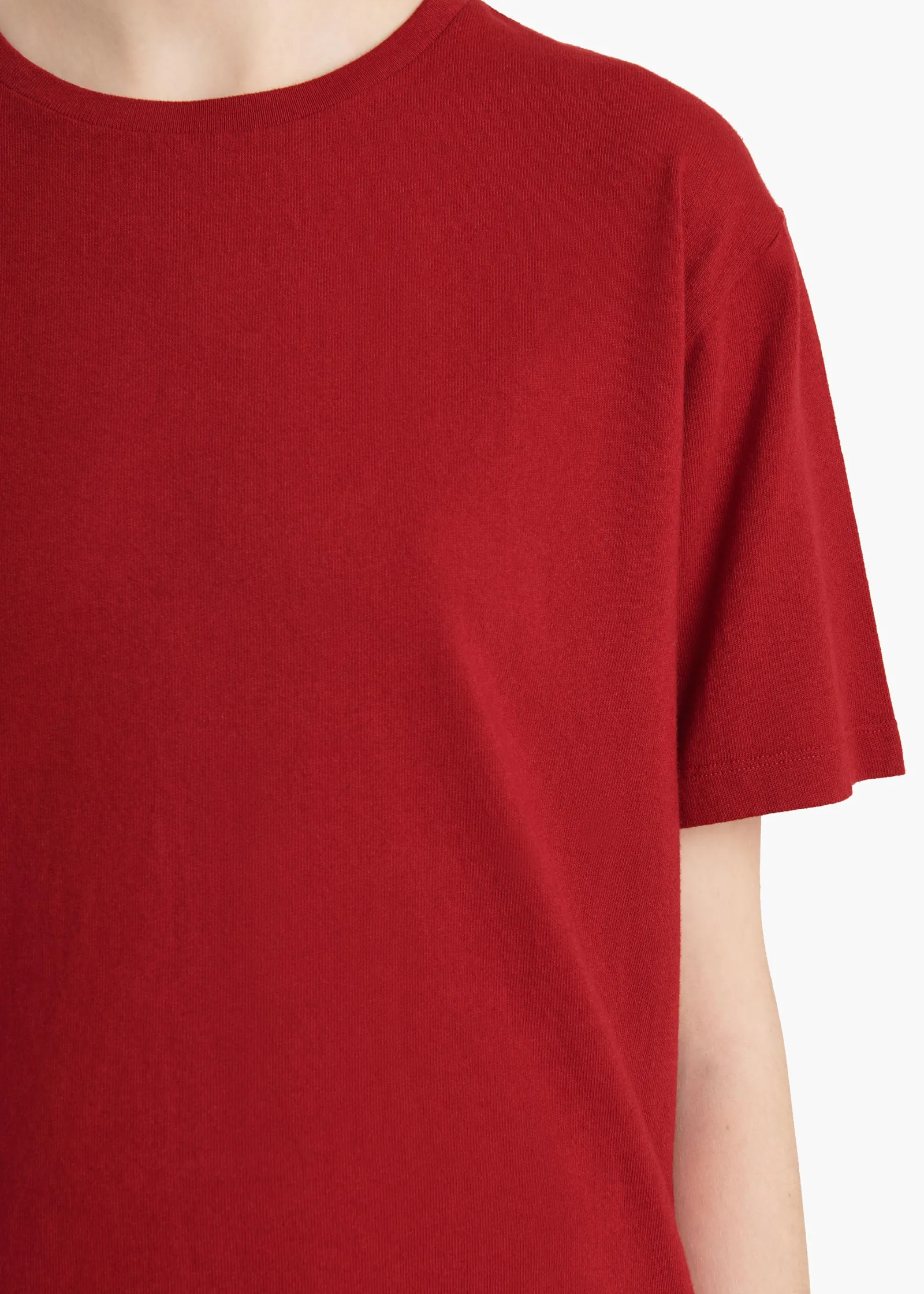 Khaite T-Shirts & Tanks-Mae T-Shirt in Crimson