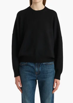 Khaite Knitwear-Margaux Sweater in Black