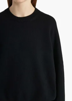 Khaite Knitwear-Margaux Sweater in Black