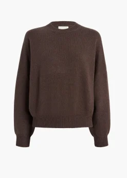 Khaite Knitwear-Margaux Sweater in Coffee