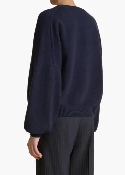 Khaite Knitwear-Margaux Sweater in Midnight
