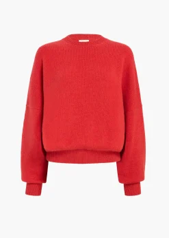 Khaite Knitwear-Margaux Sweater in Persimmon