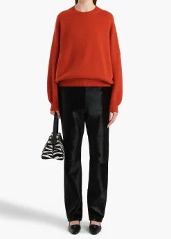 Khaite Knitwear-Margaux Sweater in Persimmon
