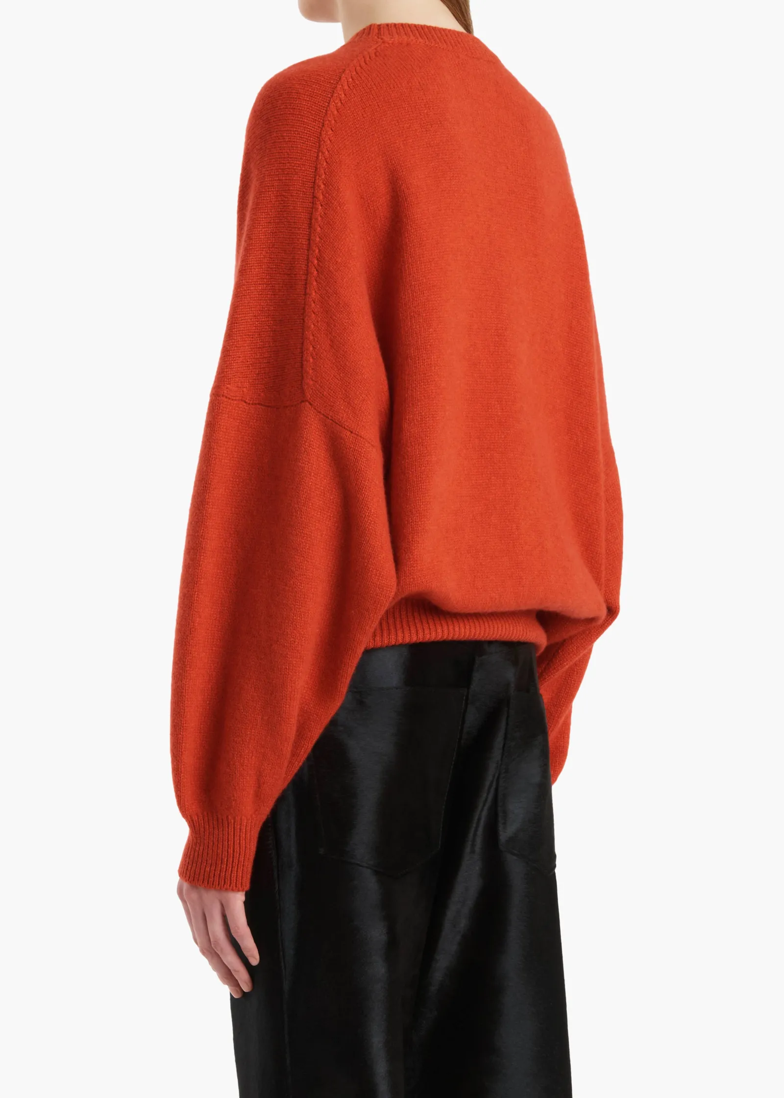 Khaite Knitwear-Margaux Sweater in Persimmon