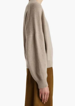 Khaite Knitwear-Margaux Sweater in Putty
