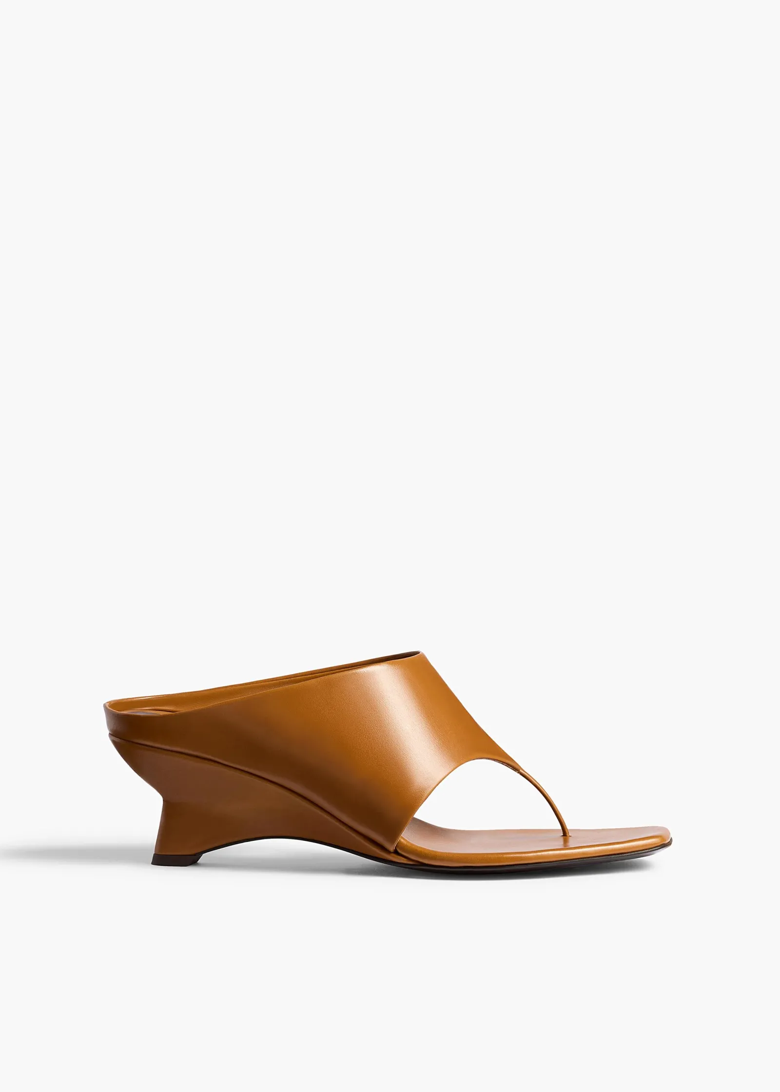 Khaite Mules|Sandals-Marlow Mule in Cuoio Glazed Leather