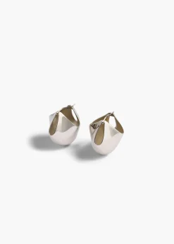 Khaite Jewelry-Medium Lotus Earrings in Silver