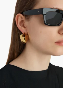 Khaite Jewelry-Medium Lotus Earrings in Gold