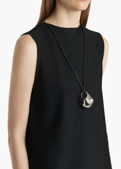 Khaite Jewelry-Medium Lotus Pendant in Silver