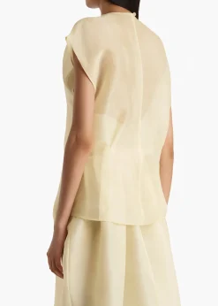 Khaite Shirts & Tops-Mer Top in Pale Yellow