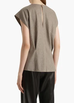 Khaite Shirts & Tops-Mer Top in Sepia