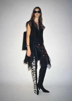 Khaite Dresses-Merith Dress in Black and Red