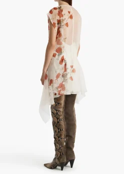 Khaite Dresses-Merith Dress in Cream and Red