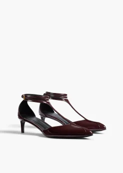 Khaite Sandals|Pumps-Mia Pump in Bordeaux Patent Leather