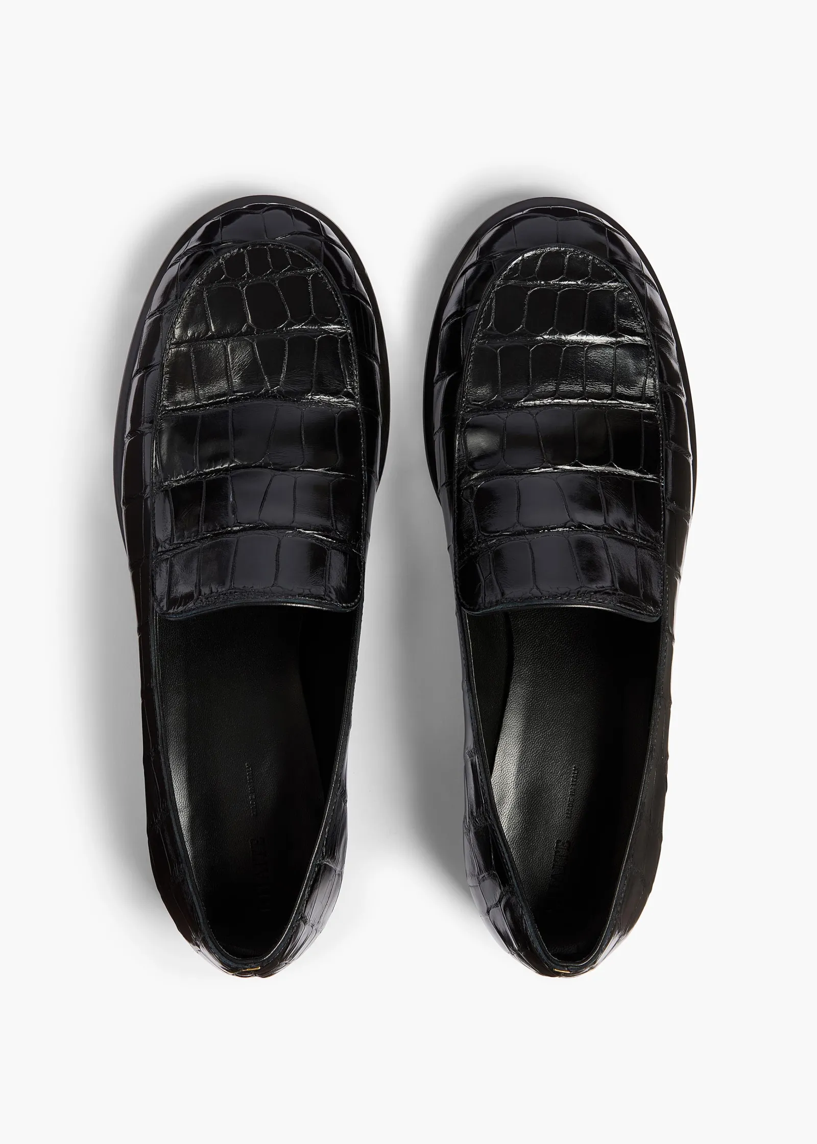 Khaite Flats-Miles Loafer in Black Alligator