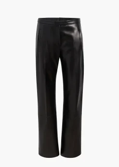 Khaite Leather|Pants-Miles Pant in Black Leather