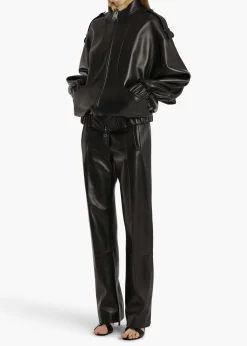 Khaite Leather|Pants-Miles Pant in Black Leather