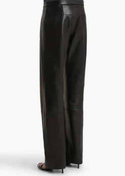 Khaite Leather|Pants-Miles Pant in Black Leather