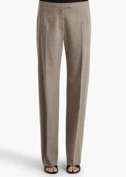 Khaite Leather|Pants-Miles Pant in Sepia