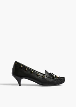 Khaite Pumps-Milly Pump in Black Pebbled Leather
