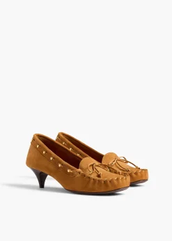 Khaite Pumps-Milly Pump in Caramel Suede