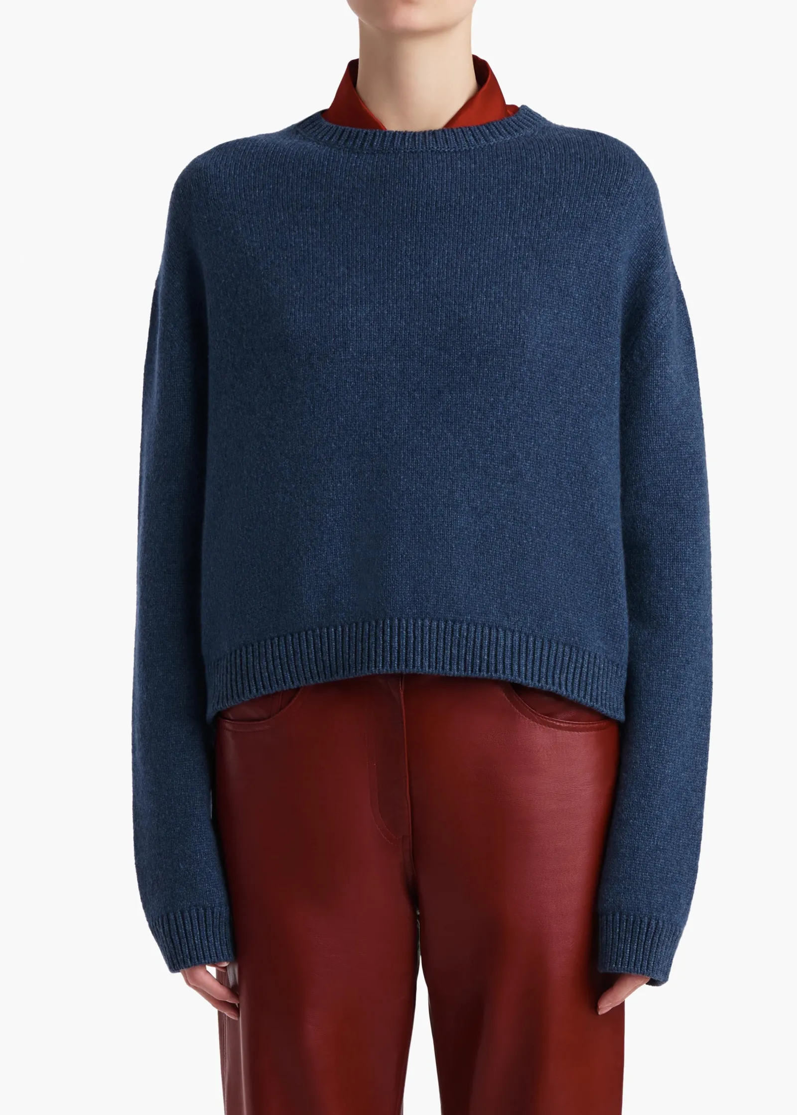 Khaite Knitwear-Milo Sweater in Indigo