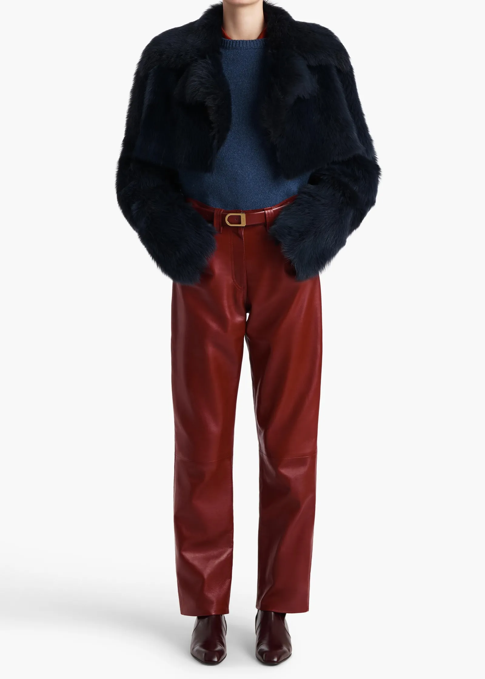 Khaite Knitwear-Milo Sweater in Indigo