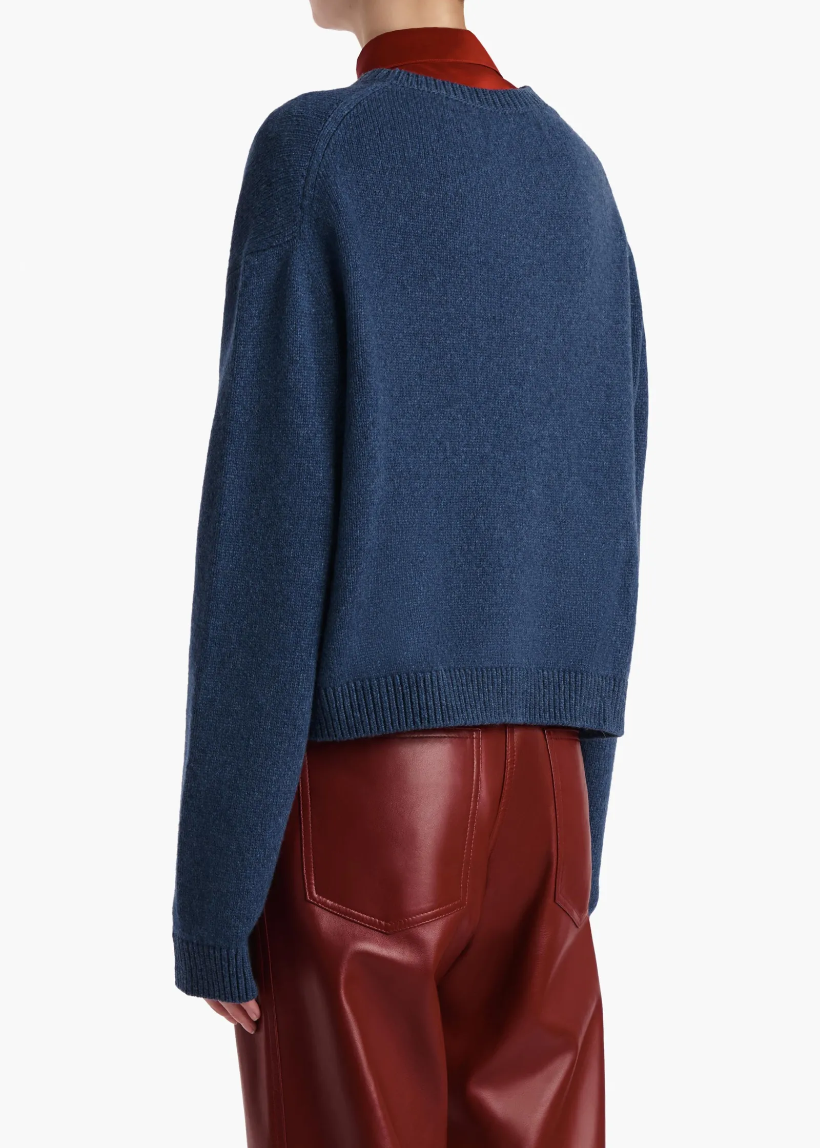 Khaite Knitwear-Milo Sweater in Indigo