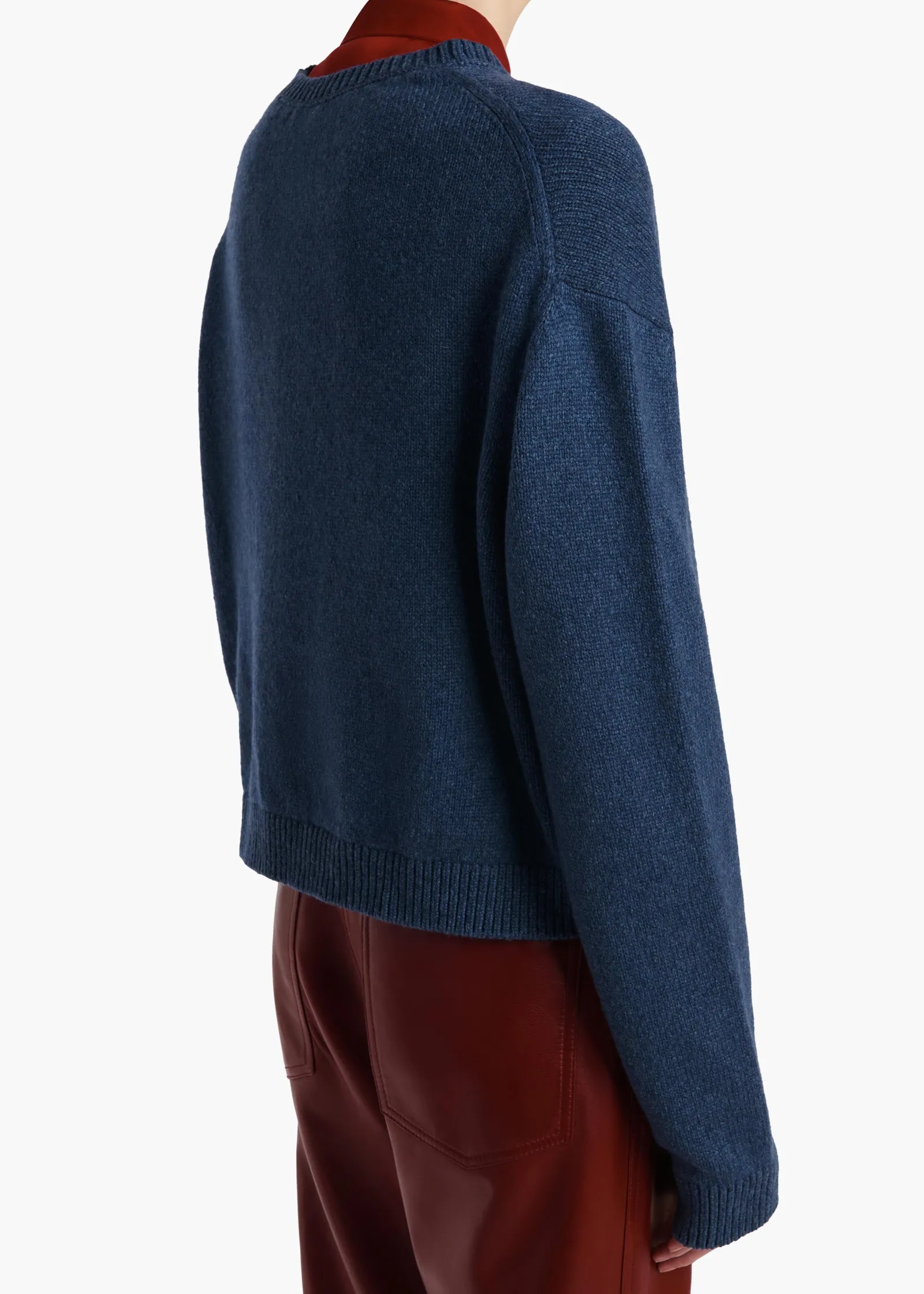 Khaite Knitwear-Milo Sweater in Indigo
