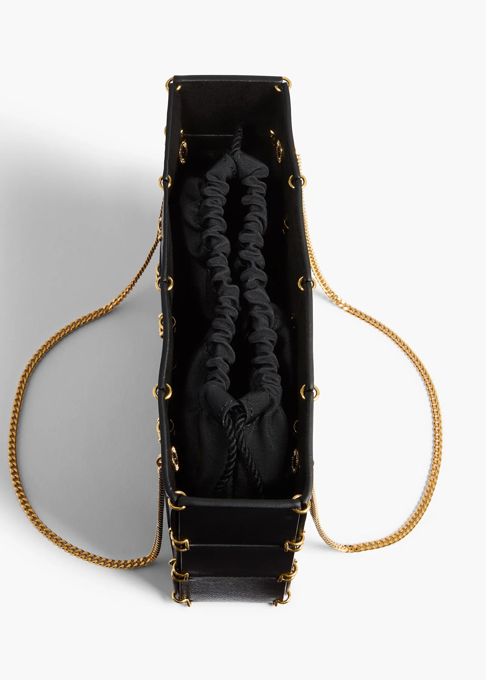 Khaite Evening-Mini Emma Bag in Black Crackle Patent Leather
