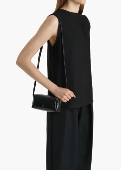 Khaite Crossbody Bags-Mini Kye Crossbody Bag in Black Crackle Patent Leather