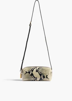Khaite Crossbody Bags-Mini Kye Crossbody Bag in Natural Python-Embossed Leather