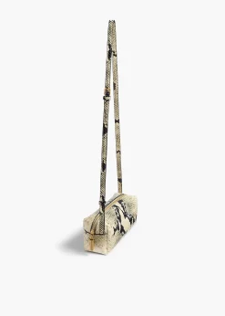 Khaite Crossbody Bags-Mini Kye Crossbody Bag in Natural Python-Embossed Leather