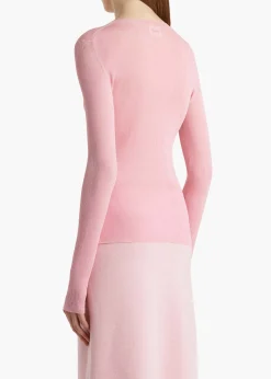 Khaite Knitwear|Shirts & Tops-Mosi Top in Rosewater